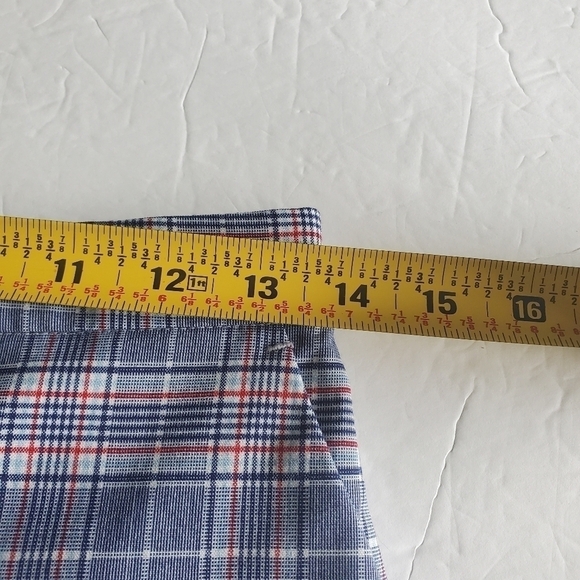 RILEY & RAE Womens Blue Plaid Cropped Pants Sz 2 - Picture 8 of 9